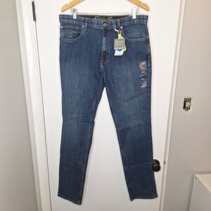 Eddie Bauer Jeans Mens 36X36 Slim Straight Flex Dark Wash New